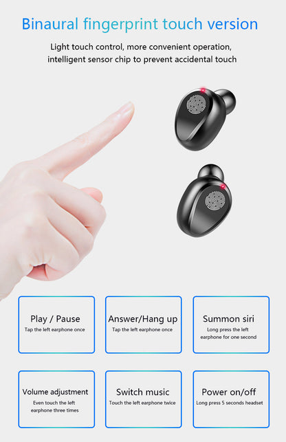 Wireless Headphones F9 HIFI Mini In-ear